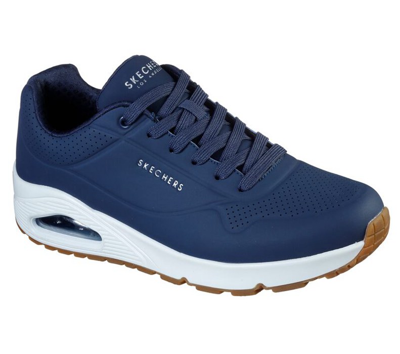 Skechers Uno - Stand On Air - Mens Casual Shoes Navy [AU-BD6864]